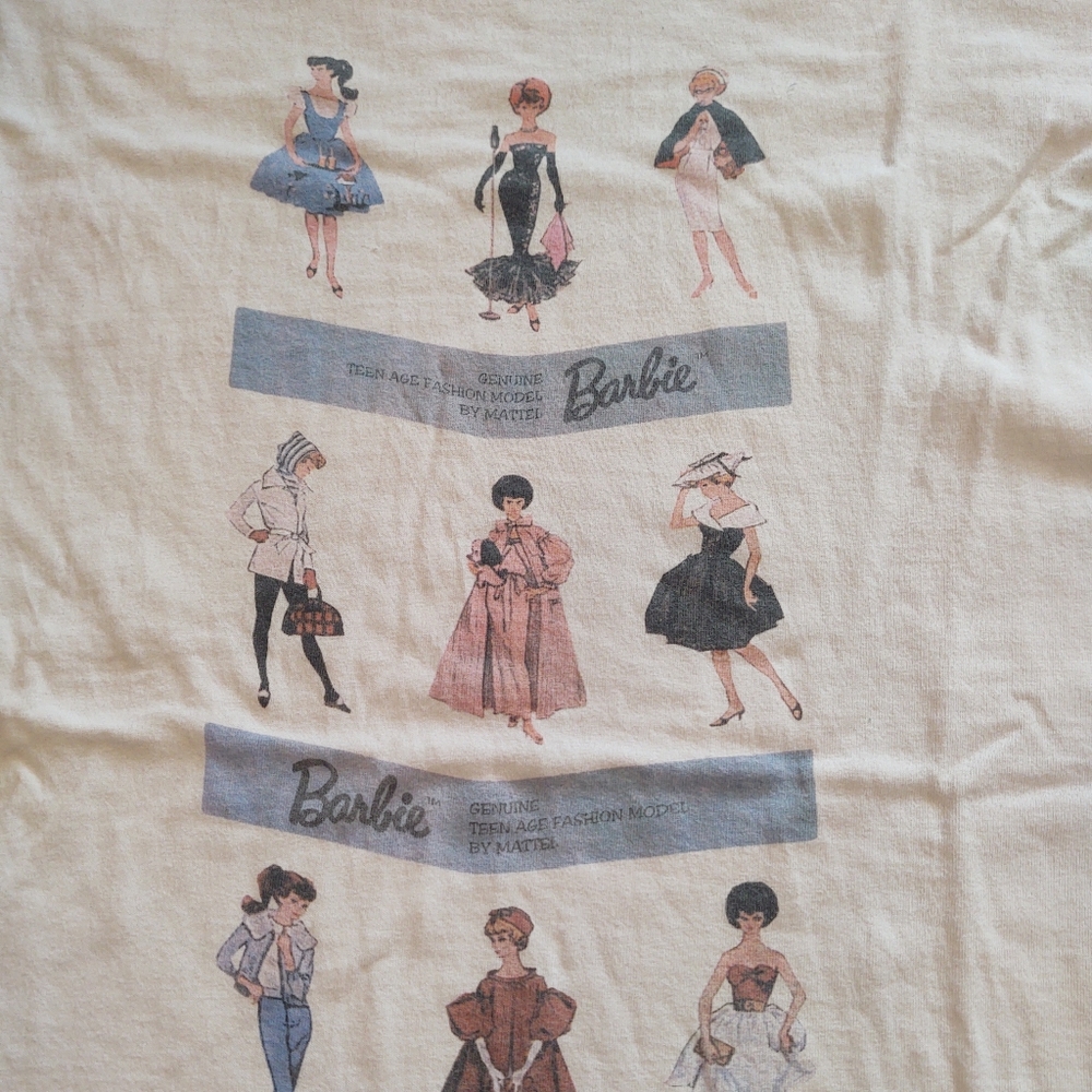 Vintage Mattel 1994 One Size Fits All Barbie Nighty  Long Shirt Sleepwear
